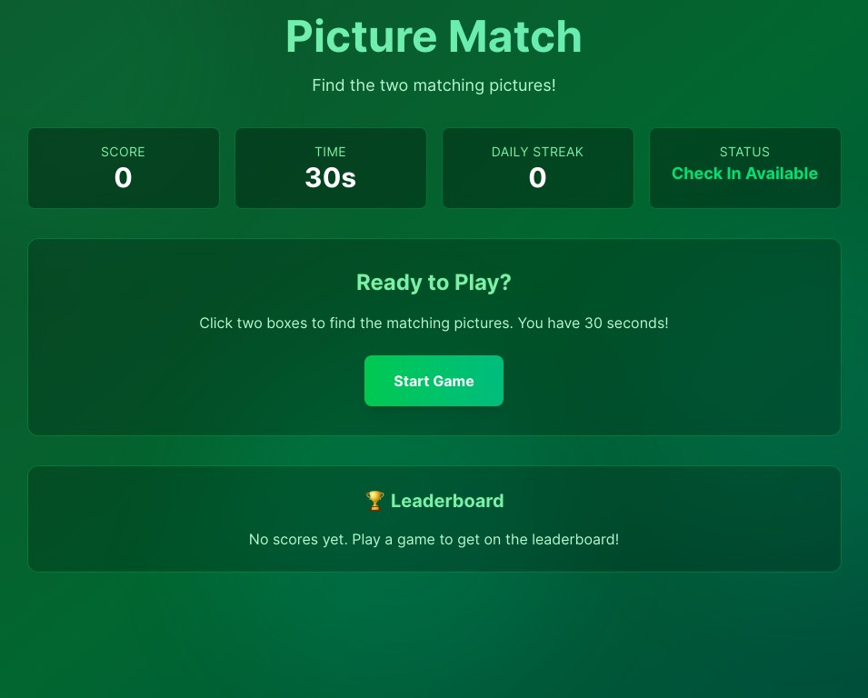 Picture Matching Game