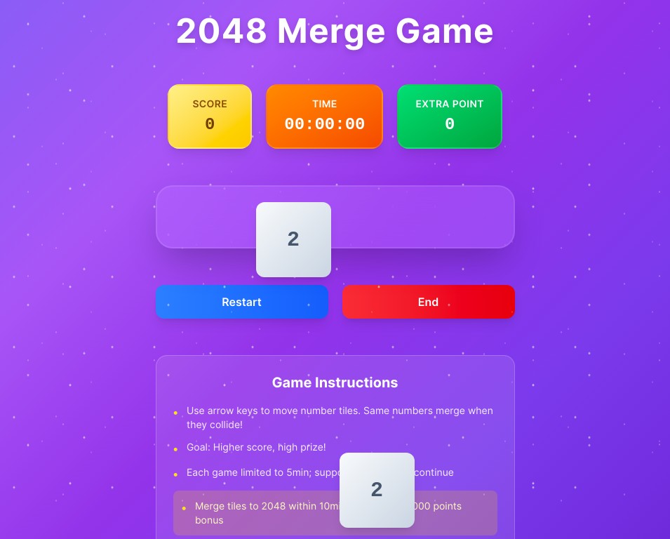 2048 Merge Game